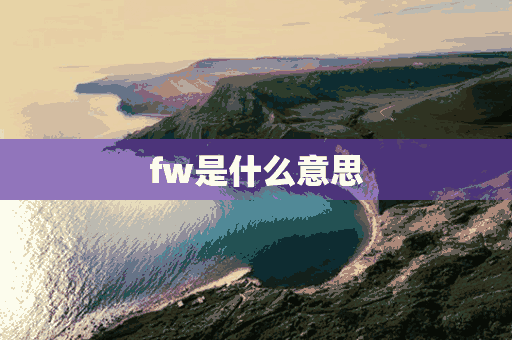 fw是什么意思(fw是什么意思网络用语)